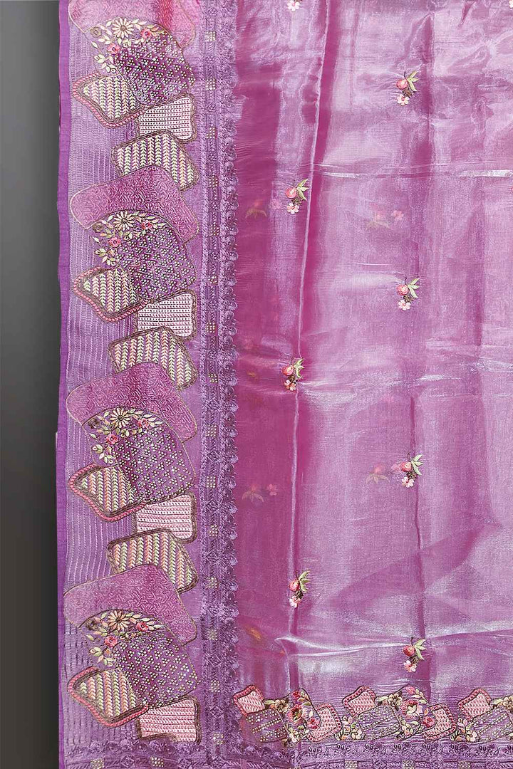 Purple Pink Saree