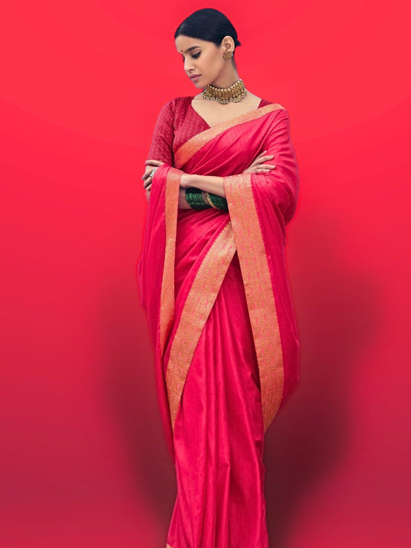 red pattu saree - red colour pattu saree - red pattu sarees for wedding