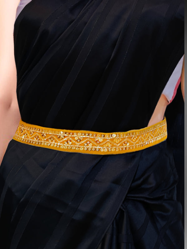 yellow saree belt