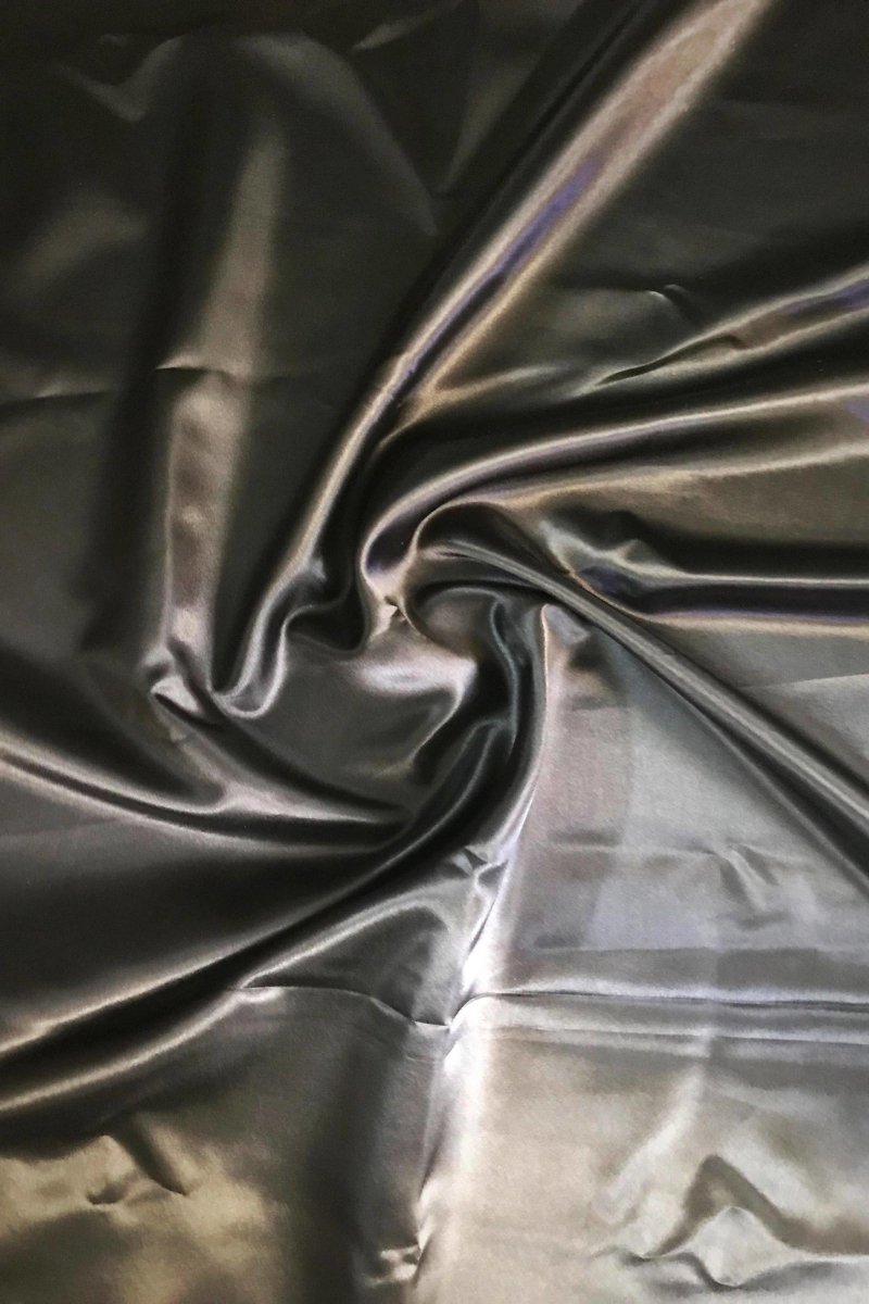 Black Satin Blouse Fabric - Sttylme
