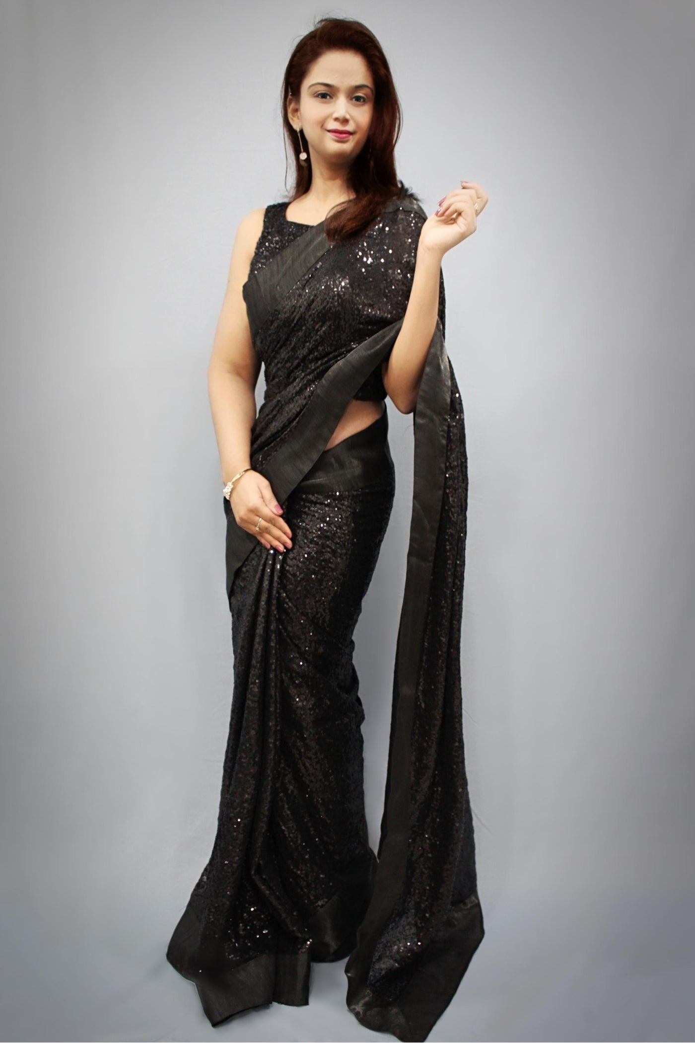 Perfectly Poised Black Saree
