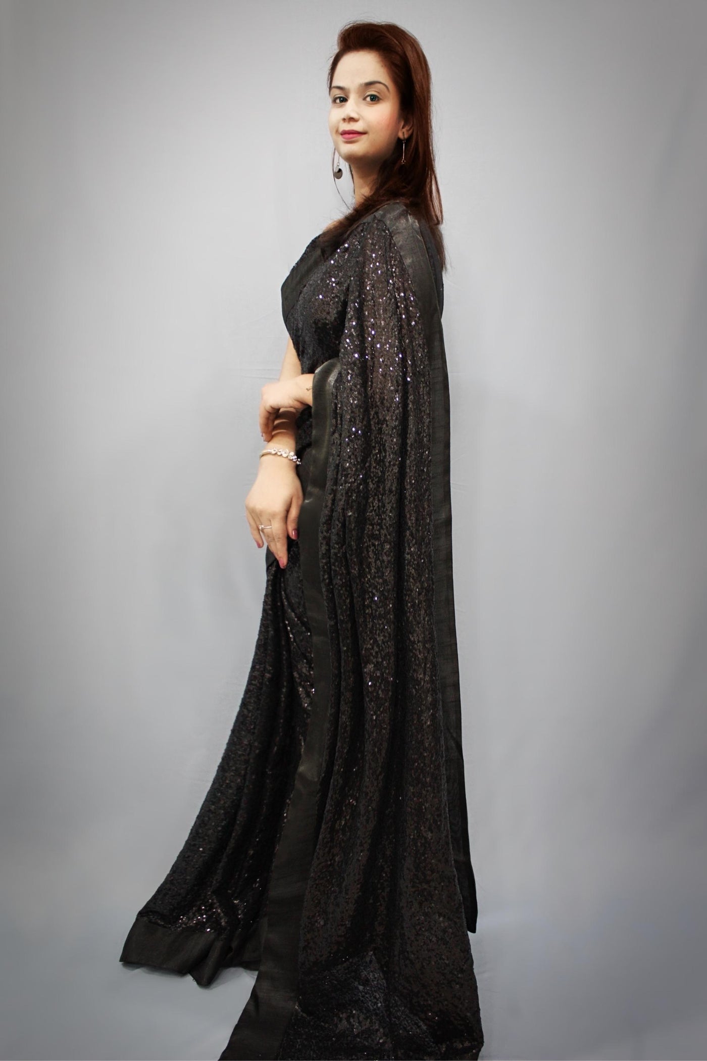 Perfectly Poised Black Saree