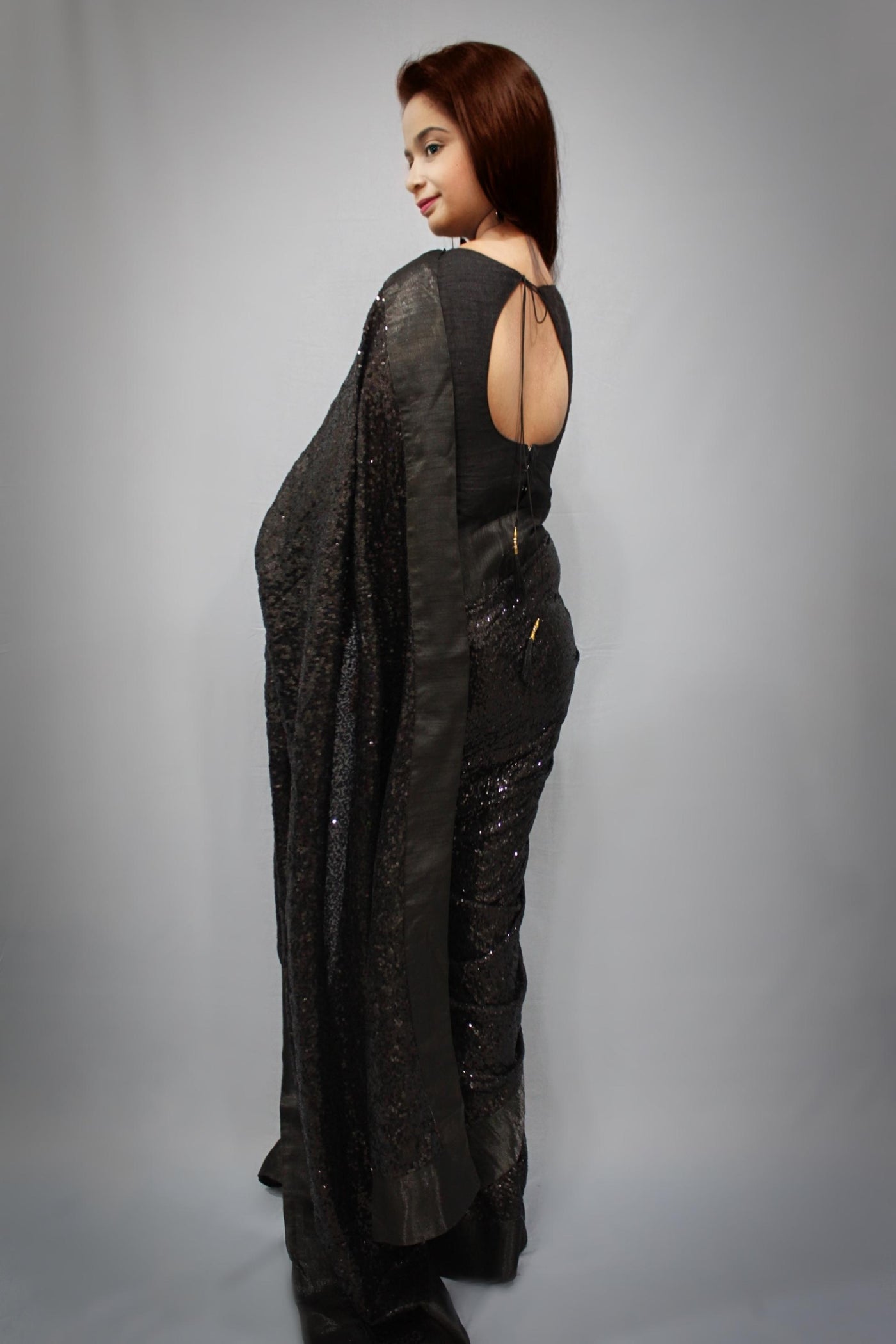 Perfectly Poised Black Saree