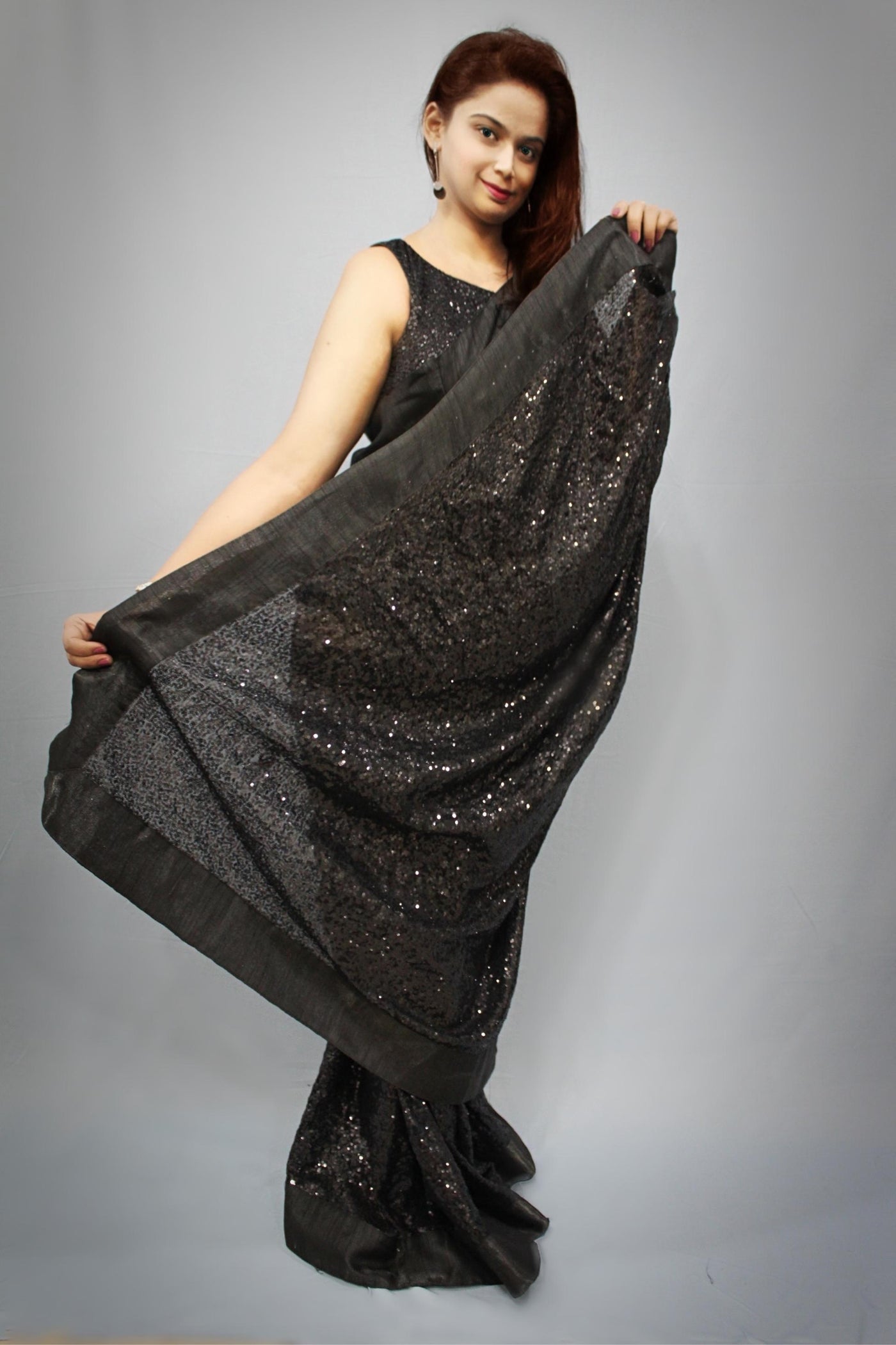 Perfectly Poised Black Saree