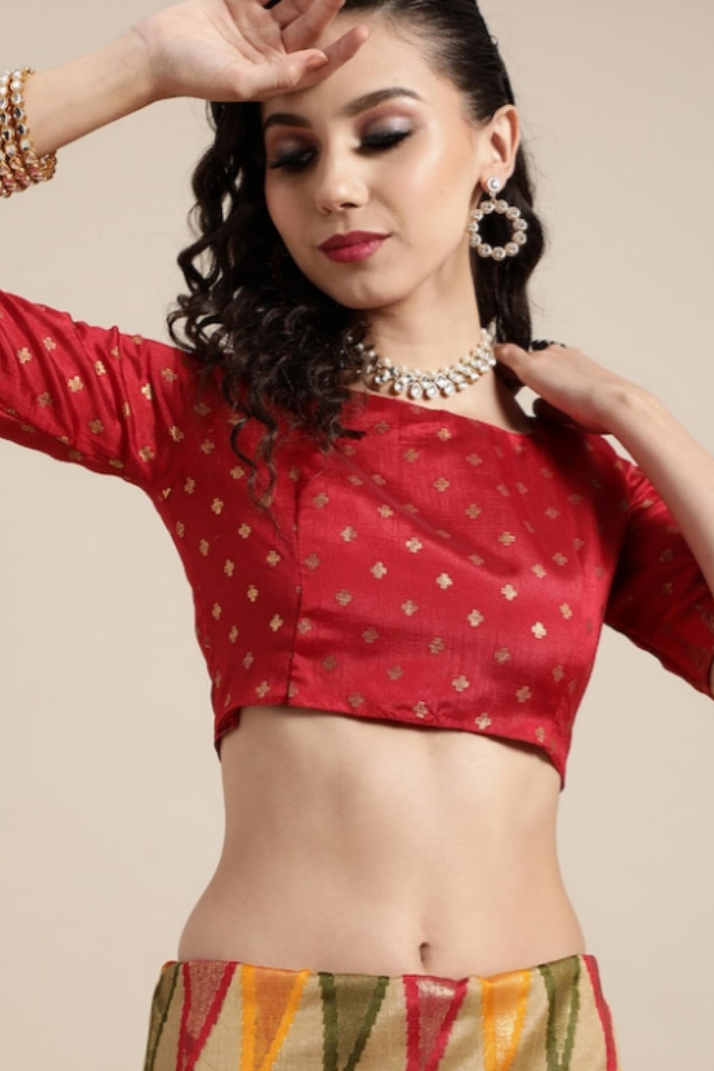     Elegant-Off-White-Chanderi-Saree-Sttylme