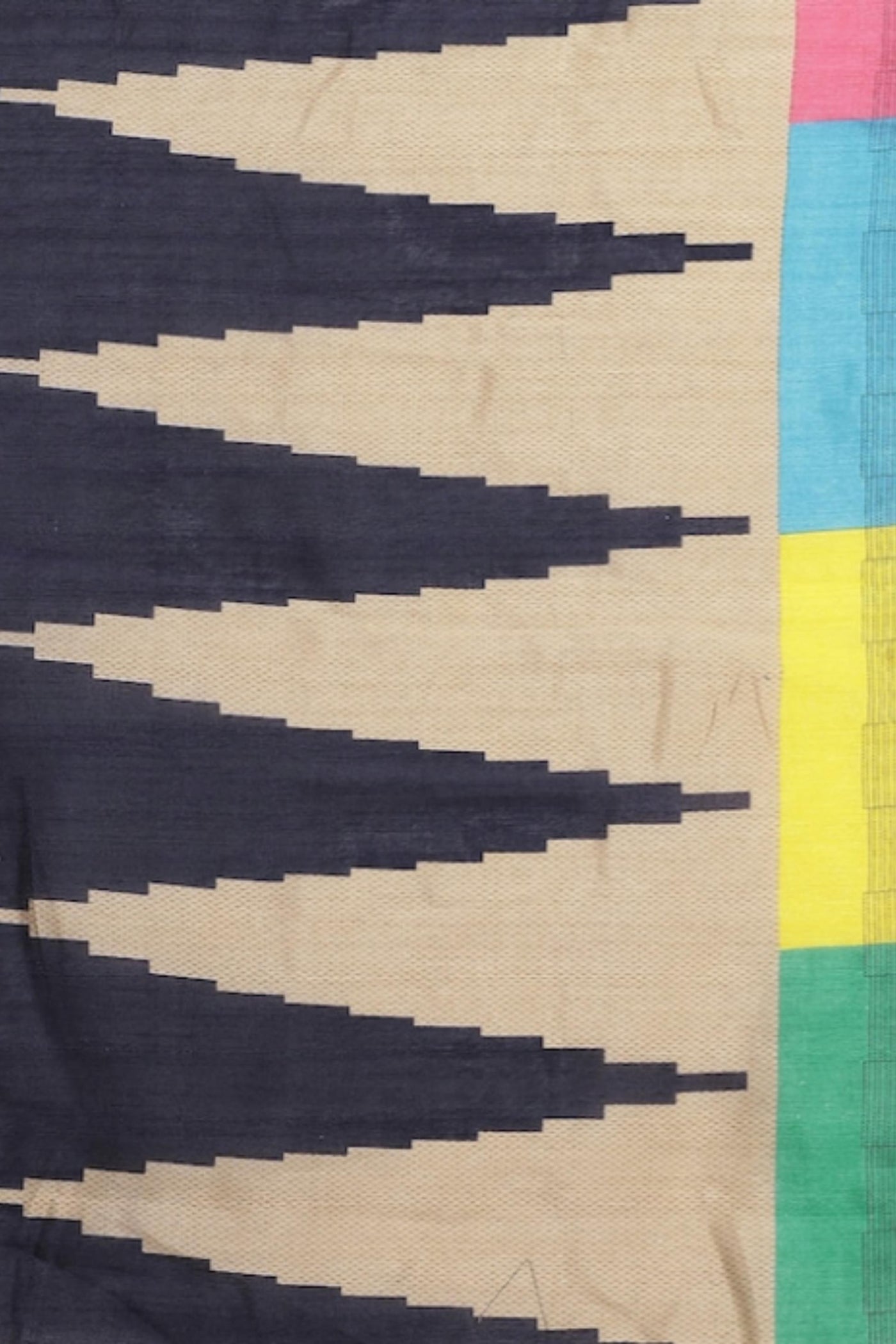 Sttylme - Feminine Navy Blue Bhagalpuri Saree