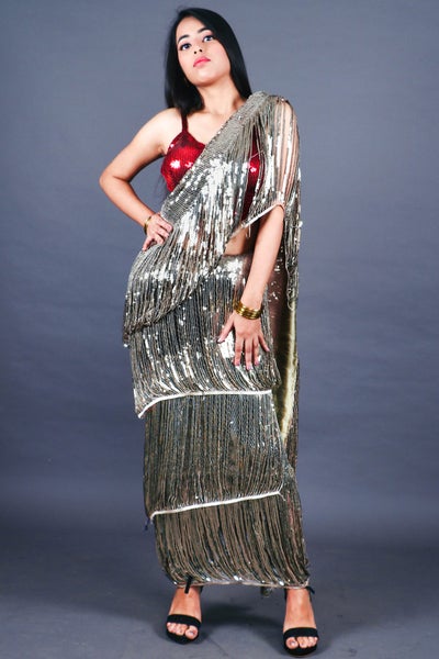 The Perfect Lace Golden Saree