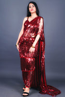 The Perfect Lace Red Saree