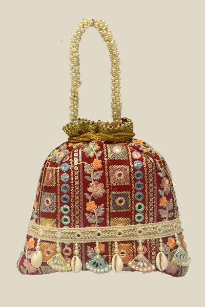 Majestic-Maroon-Potli-Bag-Sttylme