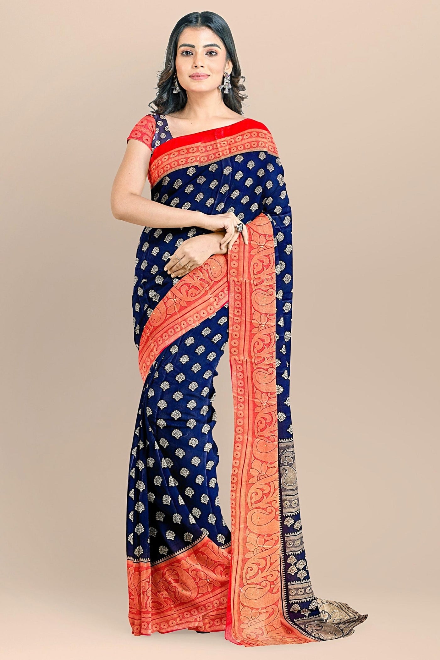 North Beach Banarsi Brasso Saree-Sttylme