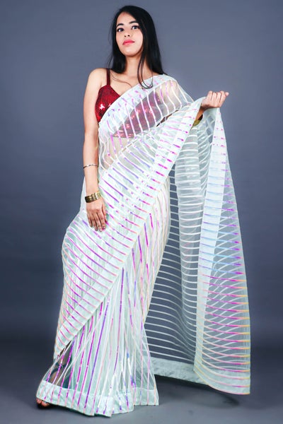 Insight Tea Green Saree