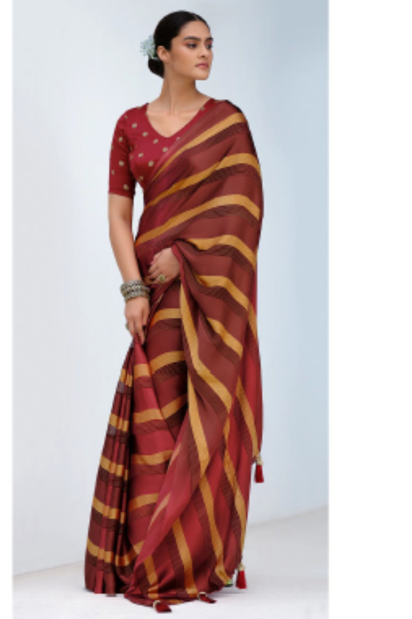 Sttylme - Shaded Chiffon Saree