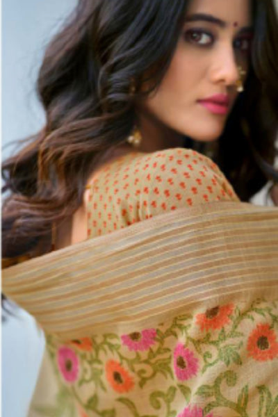     Simple-Rhyme-Lenin-Saree-Beige-Sttylme