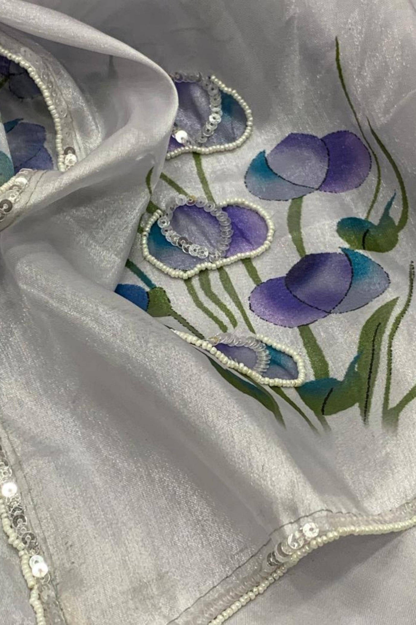 A Loving Floral Organza Saree - Sttylme