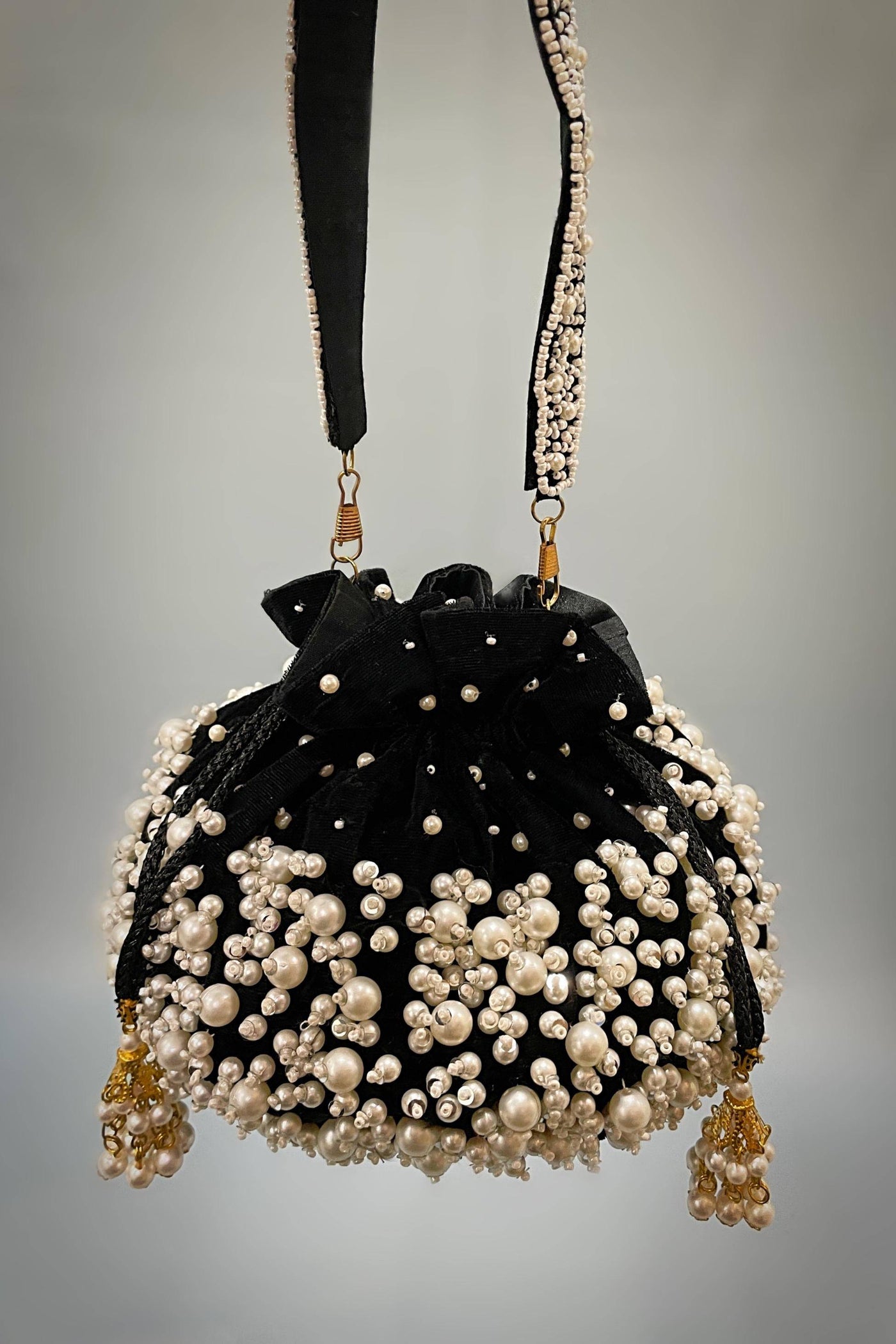 FootBall Black Potli Bag - Sttylme