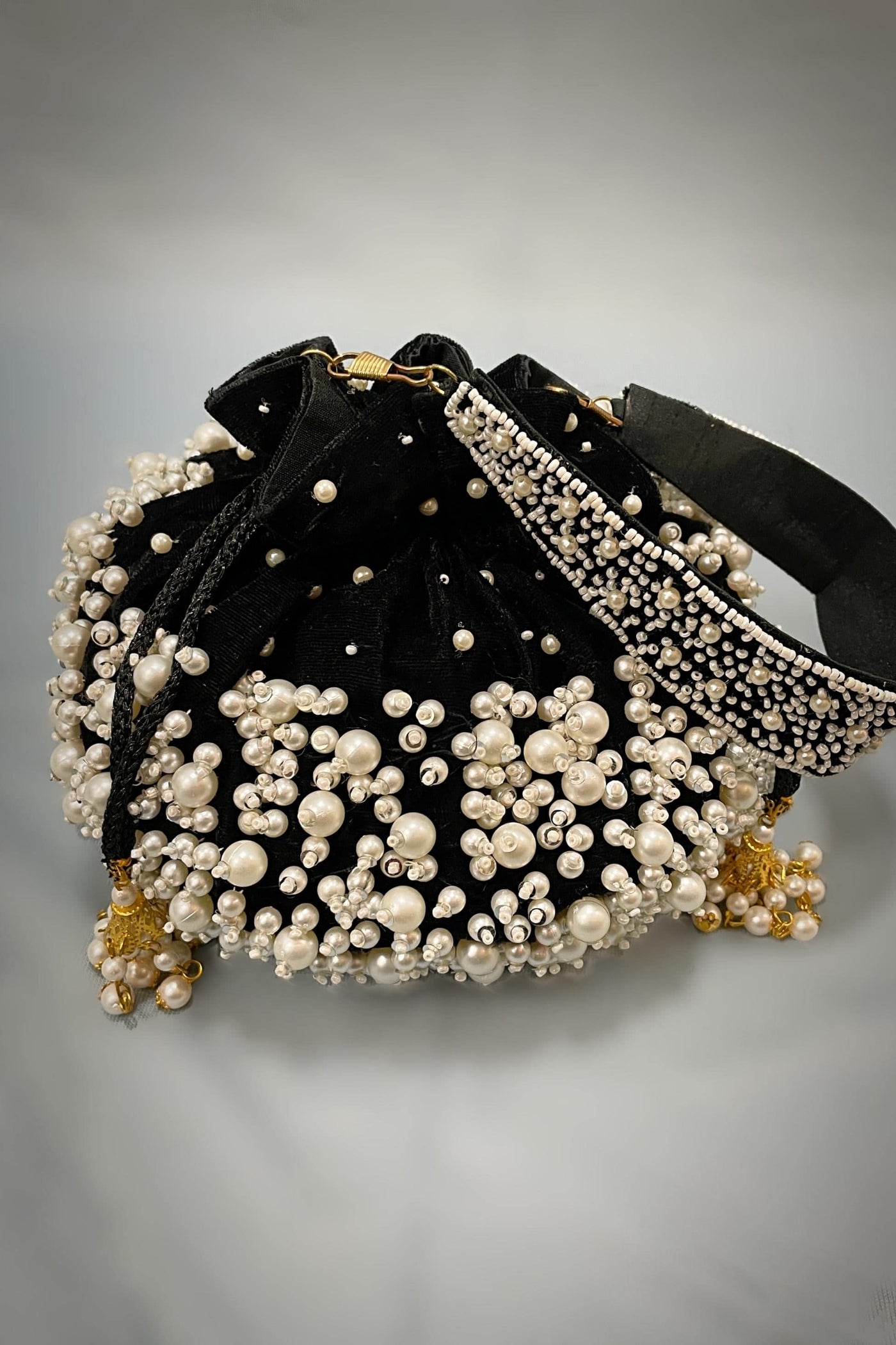 FootBall Black Potli Bag - Sttylme