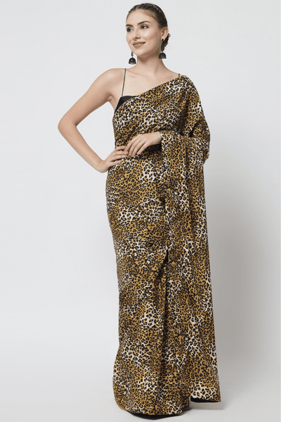 Sttylme - Animal Print Saree