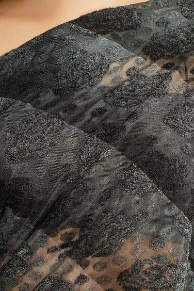 Midnight Black Saree - Sttylme