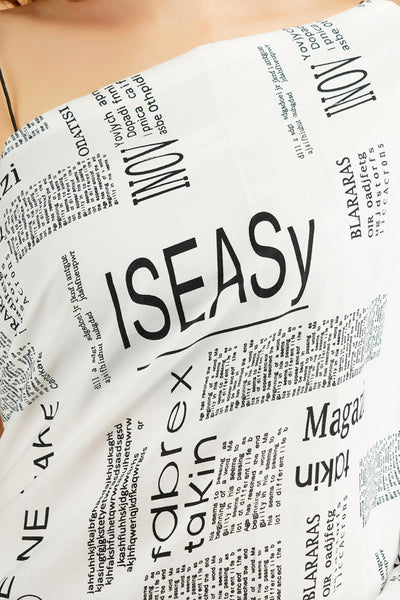 Newspaper Print Saree - Sttylme