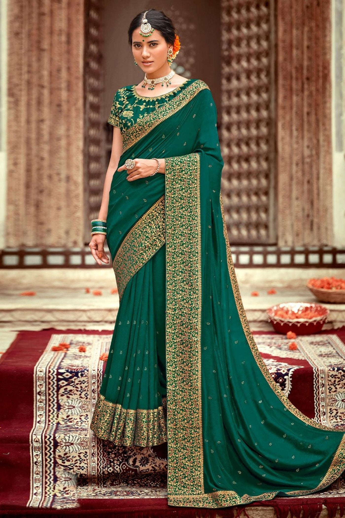 Swaraski Vichitra Saree - Sttylme