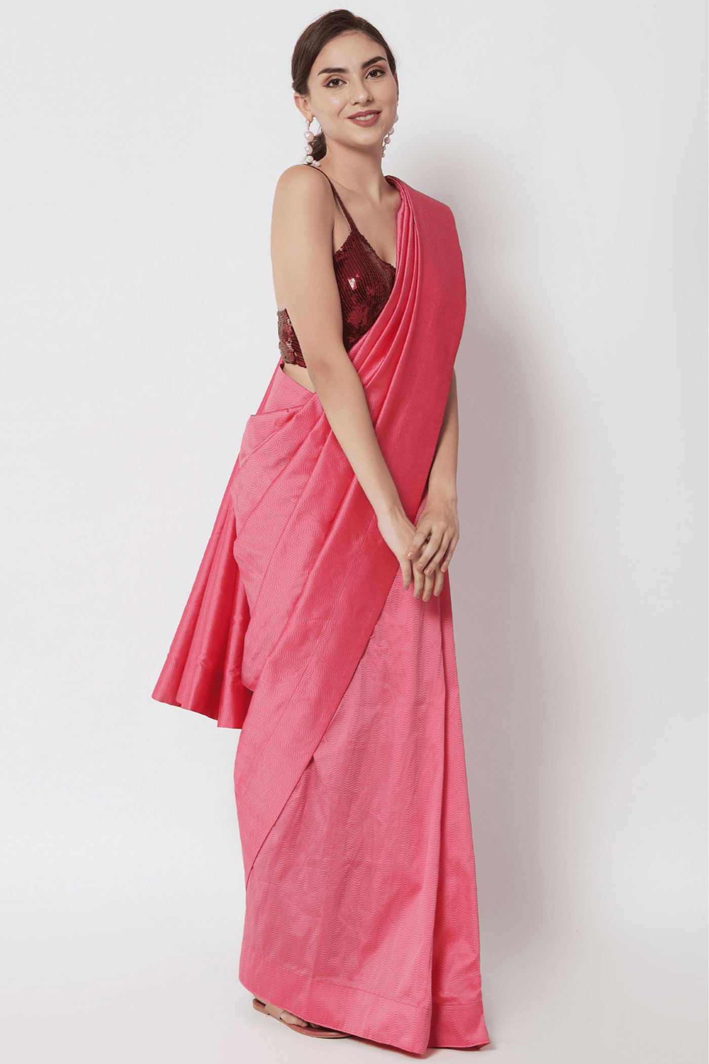 Precious Pink Saree - Sttylme