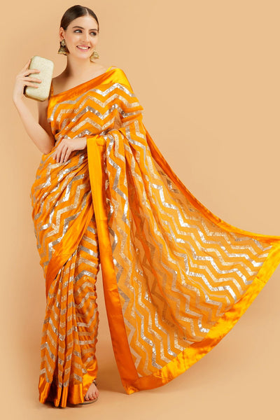 Sttylme - Stylish & Chic ZigZag Partywear Saree