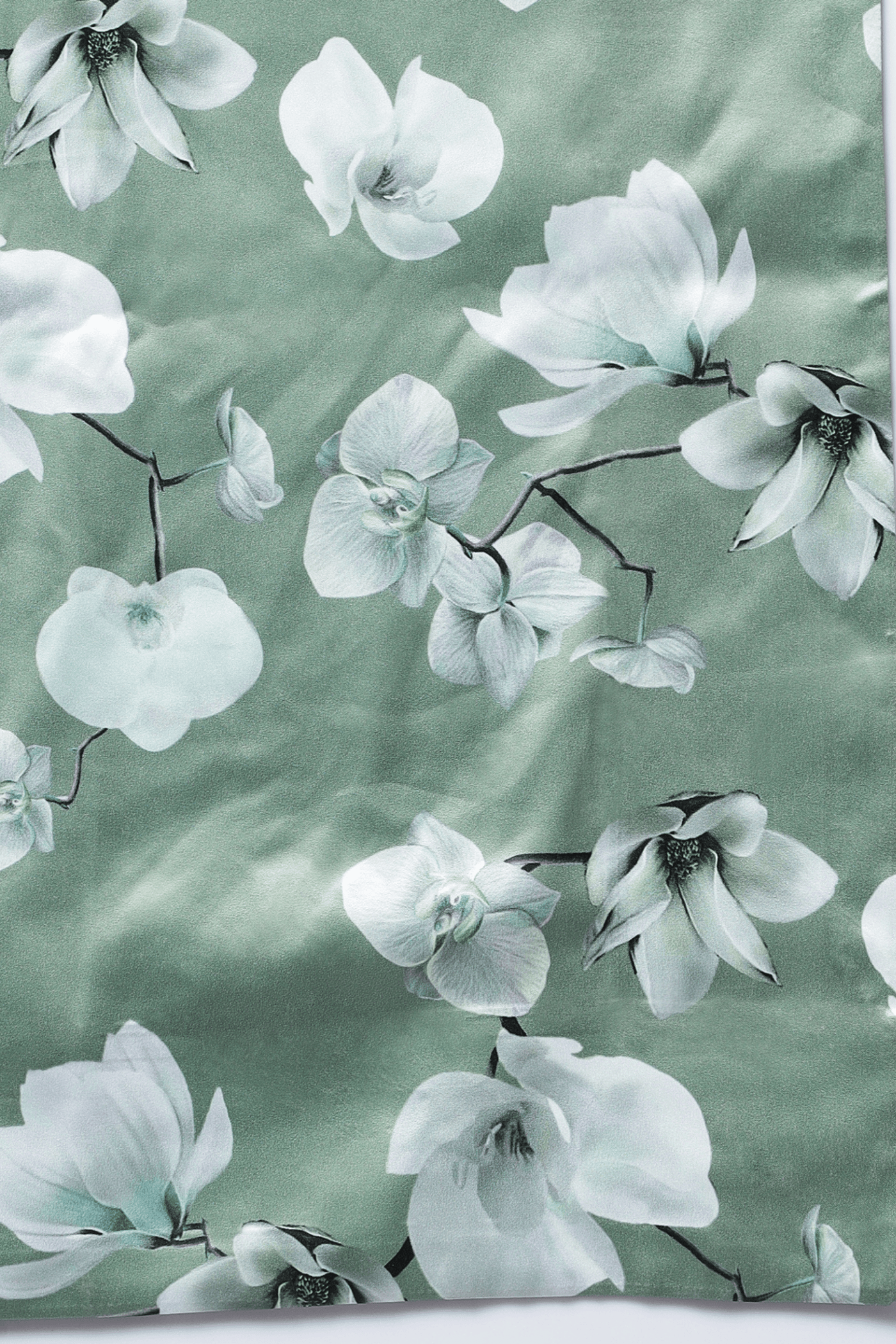 Sttylme - Dream Girl Olive Green Satin Saree