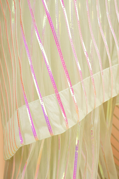 Sttylme - Insight Tea Green Partywear Saree