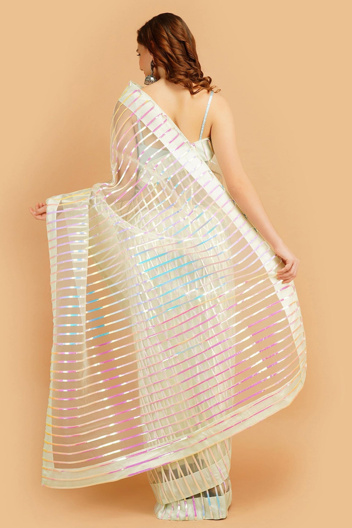 Sttylme - Insight Tea Green Partywear Saree