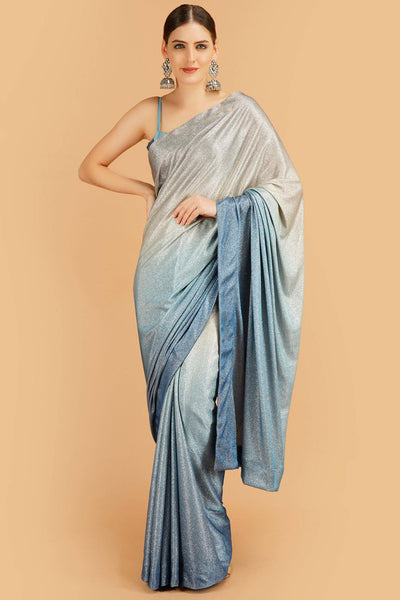 Magical at Midnight Blue Saree - Sttylme