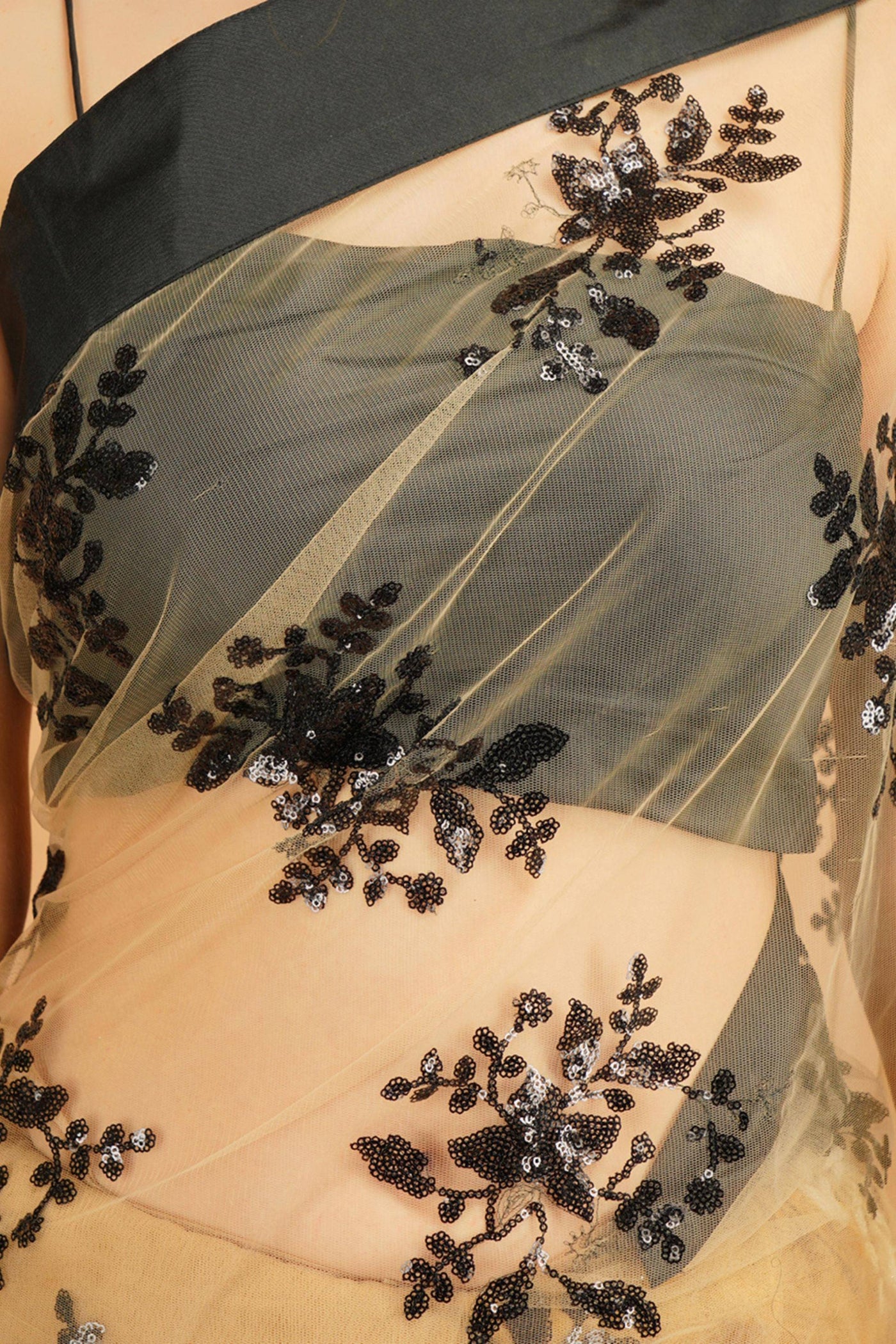 Sttylme - Miracle Peach Sequin Saree