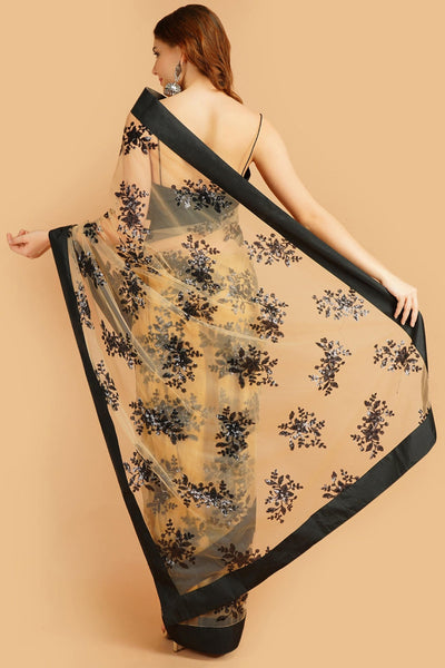 Sttylme - Miracle Peach Sequin Saree